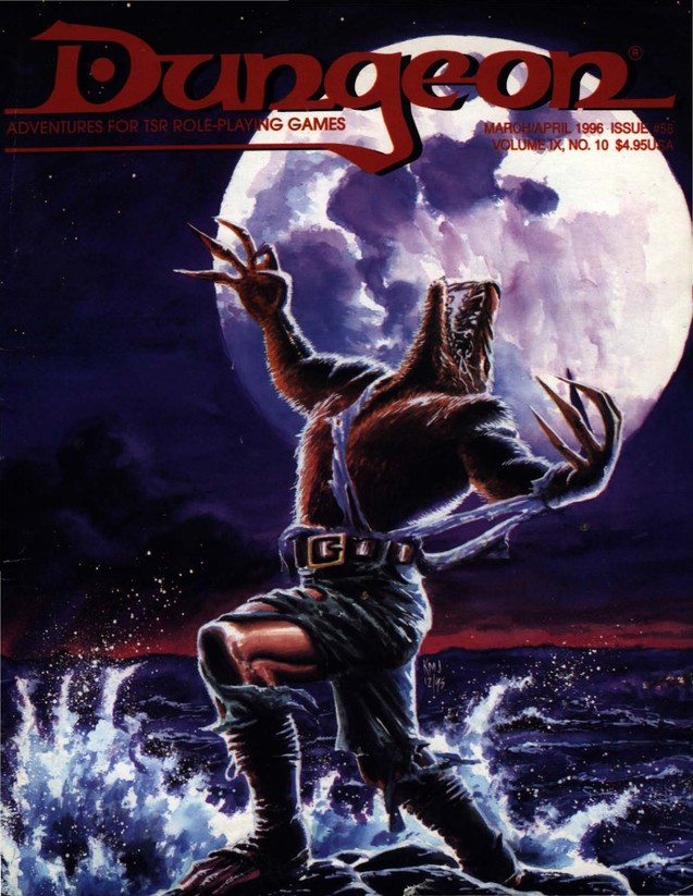 Dungeon Magazine #58 cover
