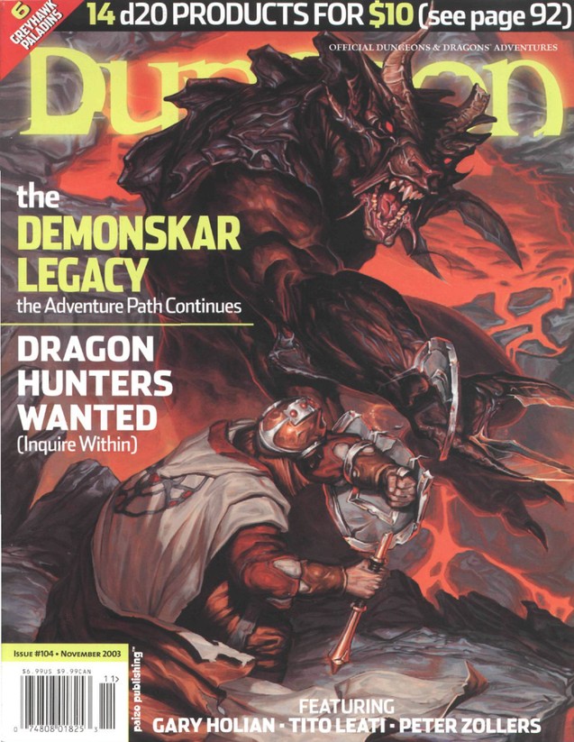 Dungeon Magazine #104 cover