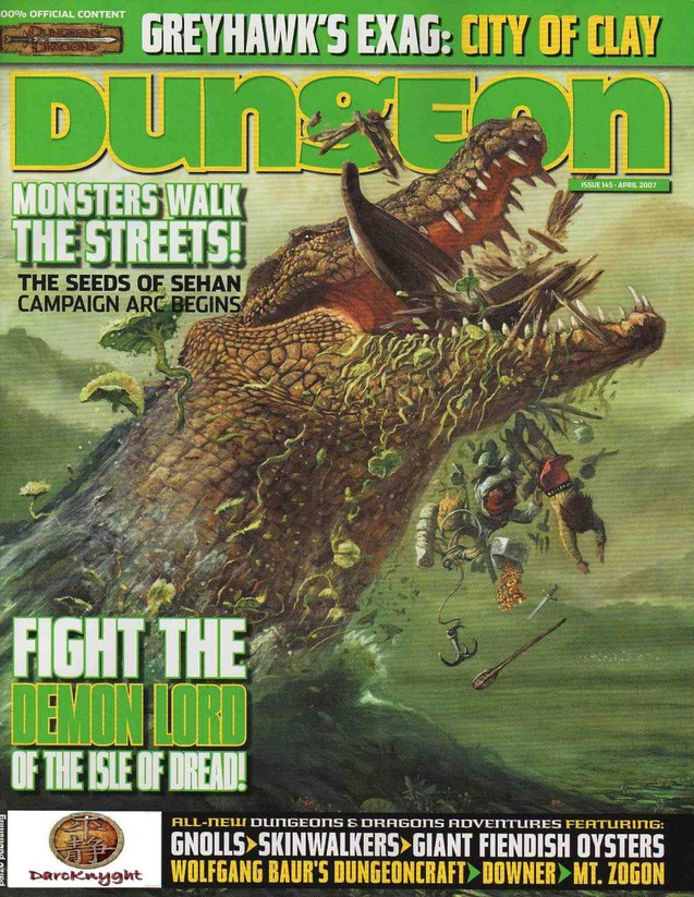 Dungeon Magazine #145 cover