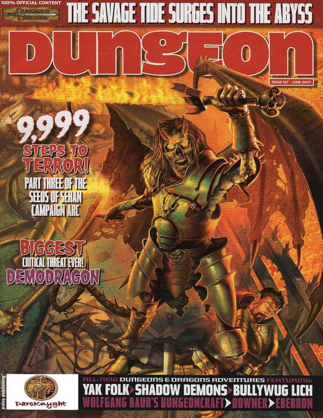 Dungeon Magazine #147 cover