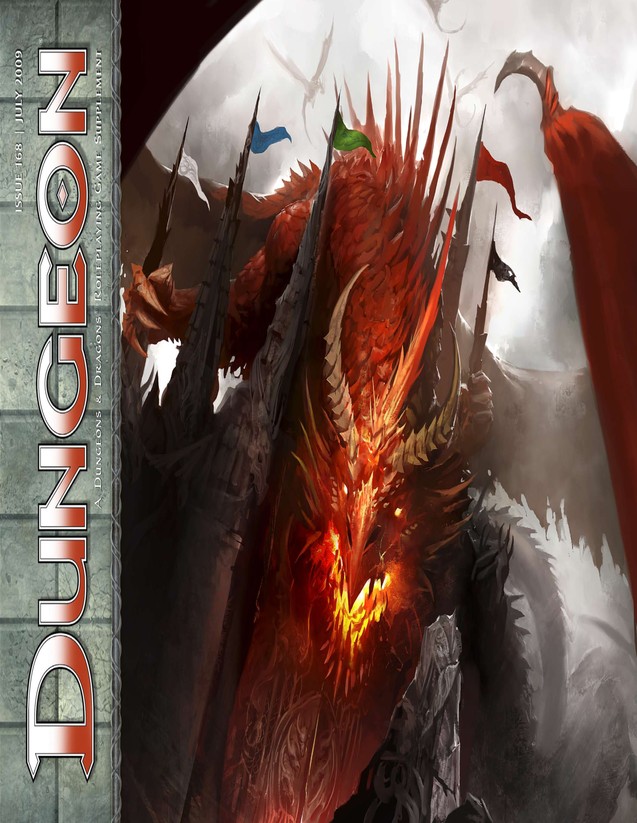 Dungeon Magazine #168 cover