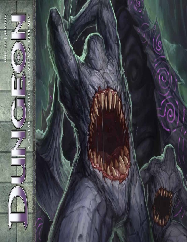 Dungeon Magazine #180 cover