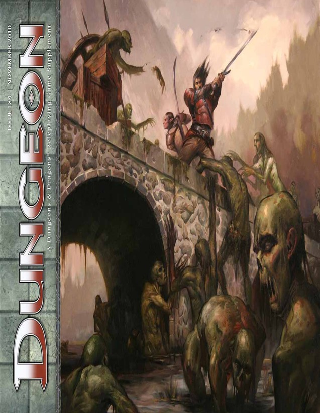Dungeon Magazine #184 cover