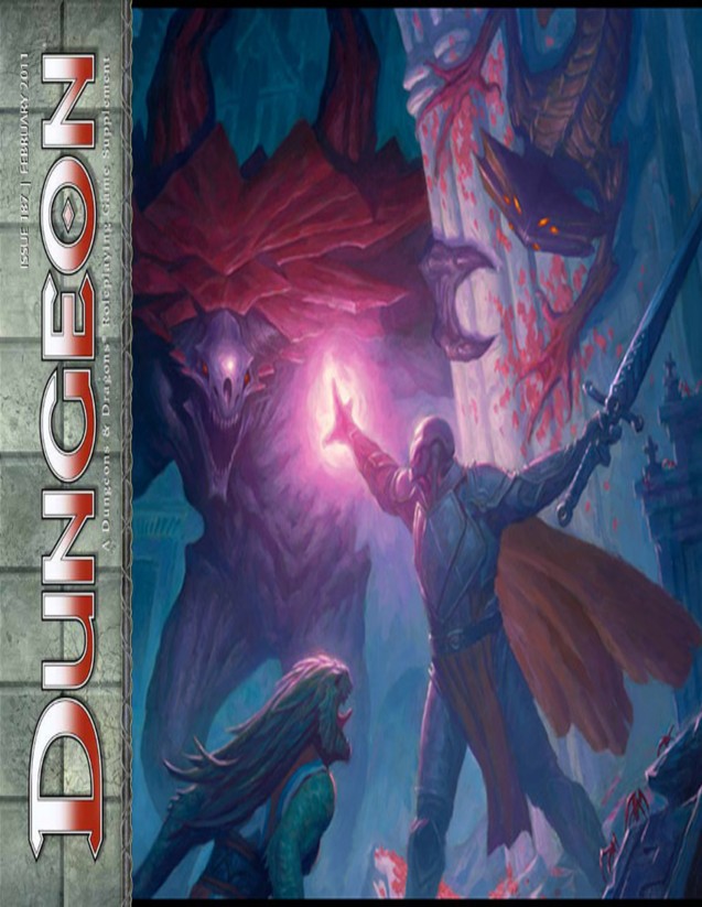 Dungeon Magazine #187 cover