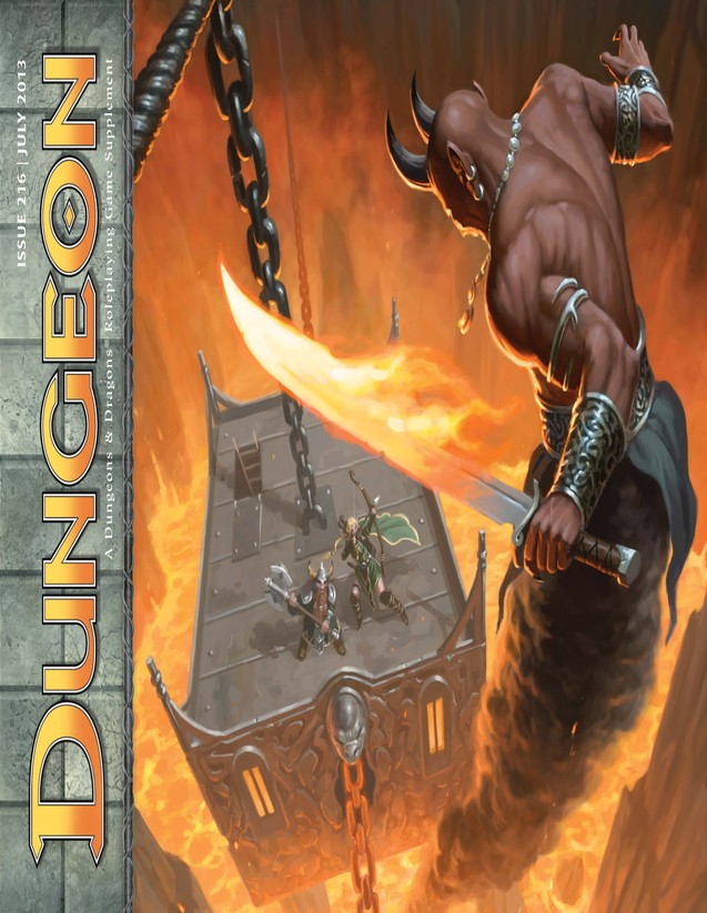 Dungeon Magazine #216 cover